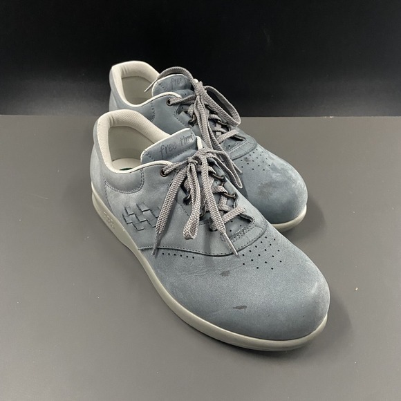 SAS Shoes Womens 9WW Free Time‎ Sneakers Lace Up Comfort F7664591 Blue Leather - Picture 1 of 11